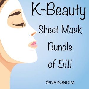 NWT Korean 5 PC Facial Sheet Mask Bundle